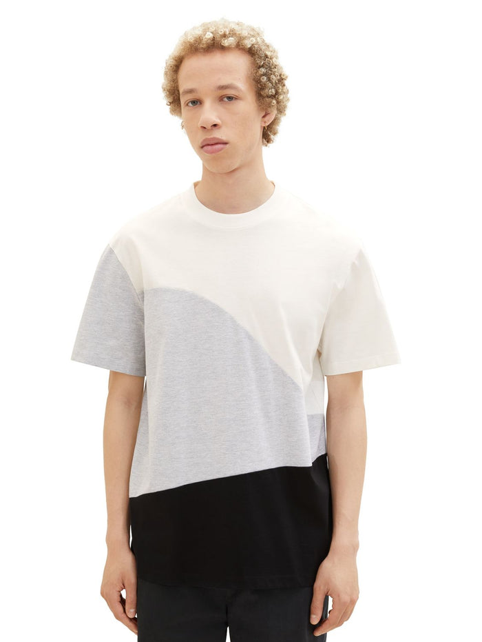 Tom Tailor Denim Herren T-Shirt CUTLINE - Relaxed Fit