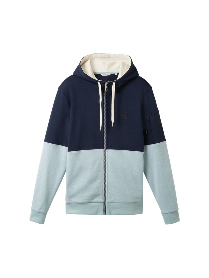 Tom Tailor Herren Kapuzenpullover Hoodie FINE STRIPED - Regular Fit