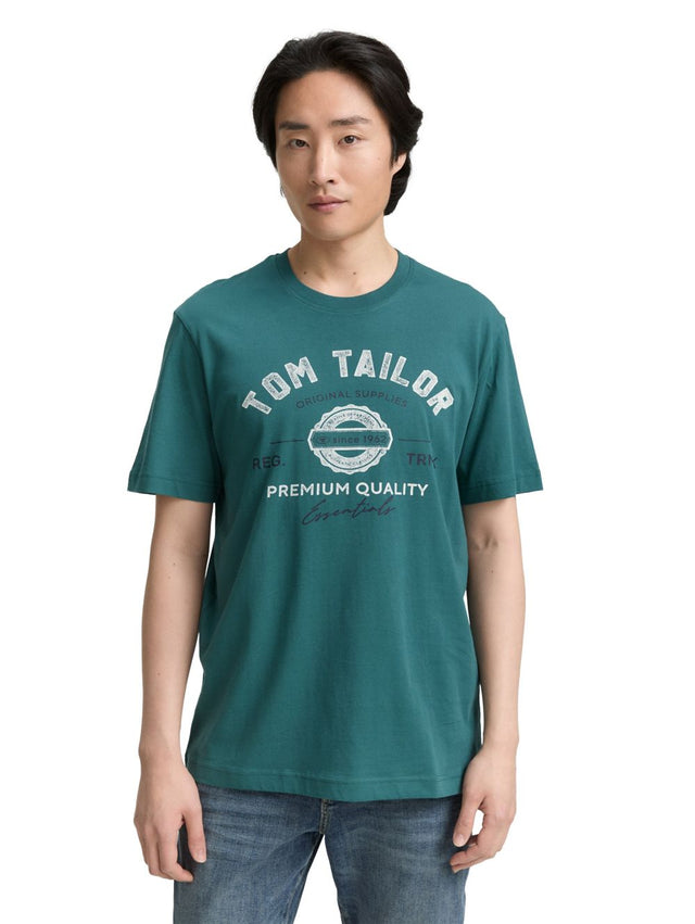 Tom Tailor Herren T-Shirt LOGO - Regular Fit