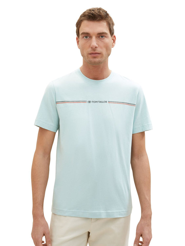 Tom Tailor Herren T-Shirt PRINTED CREWNECK - Regular Fit