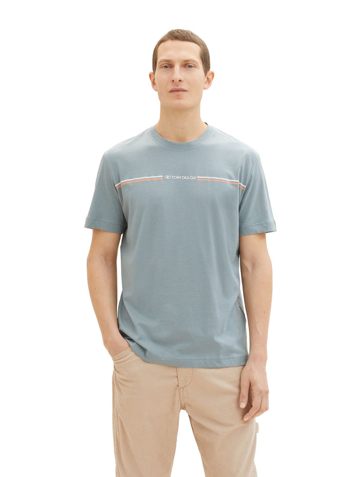 Tom Tailor Herren T-Shirt PRINTED CREWNECK - Regular Fit
