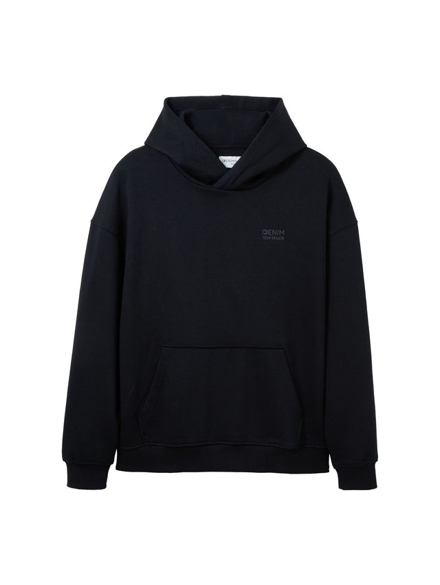 Tom Tailor Denim Herren Hoodie Kapuzenpullover RELAXED PRINT - Relaxed Fit