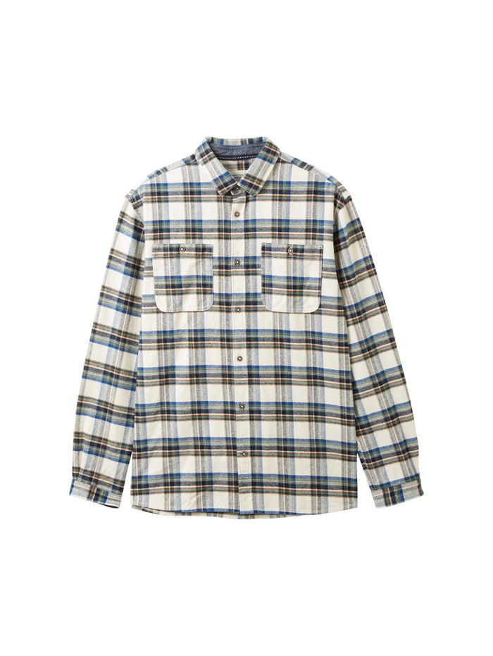 Tom Tailor Herren Langarm Hemd CHECKED - Relaxed Fit