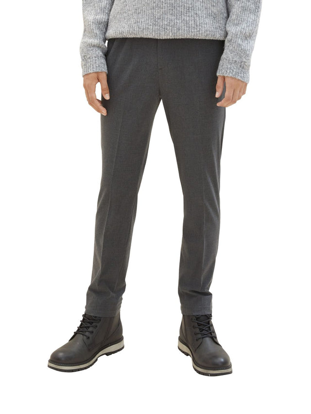 Tom Tailor Denim Herren Chino Hose RELAXED TAPERED CHINO - Blau Schwarz Grau
