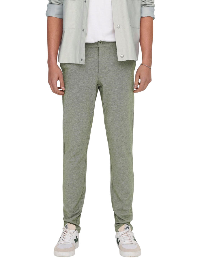 Only & Sons Herren Chino Hose ONSMARK 0209 - Slim Fit - Olive