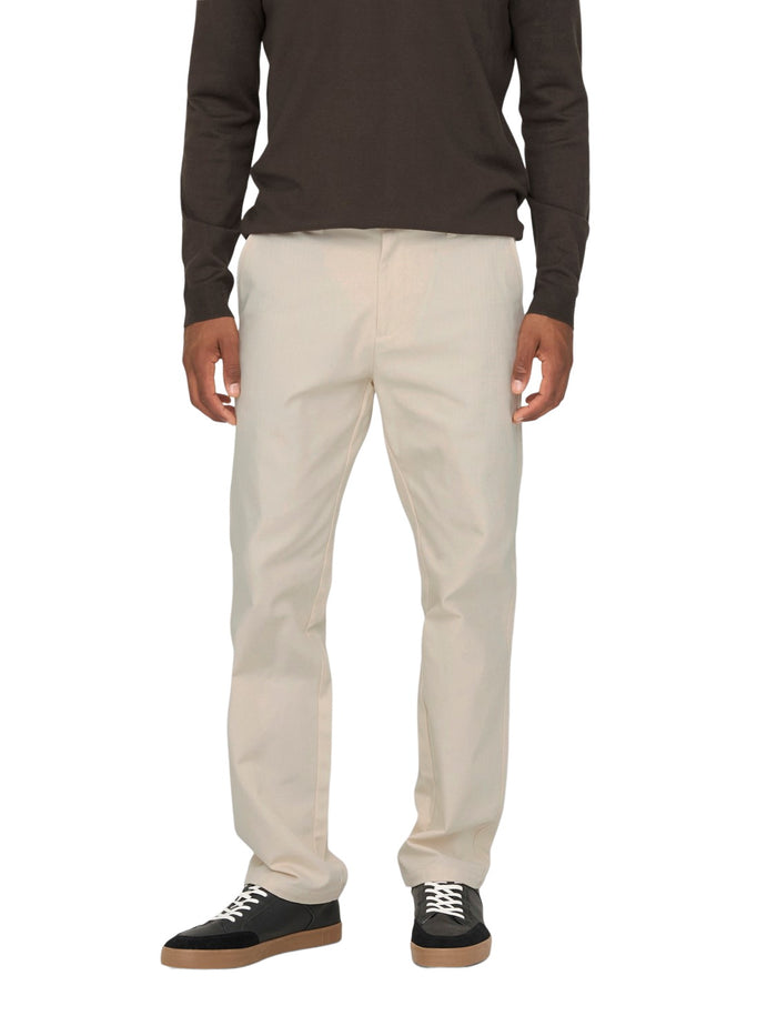 Only & Sons Herren Chino Hose ONSEDGE-ED 0073 - Relaxed Fit - Schwarz