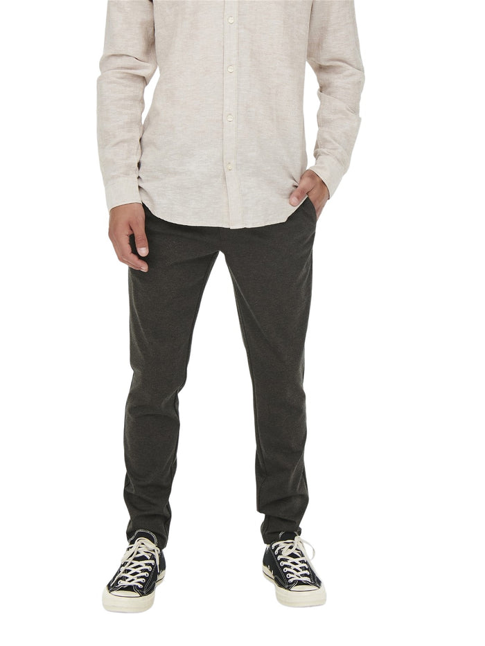 Only & Sons Herren Chino Hose ONSMARK 2911 - Slim Fit - Schwarz