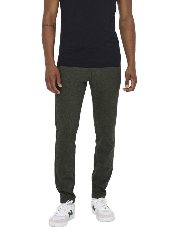 Only & Sons Herren Chino Hose ONSMARK 2911 - Slim Fit - Schwarz
