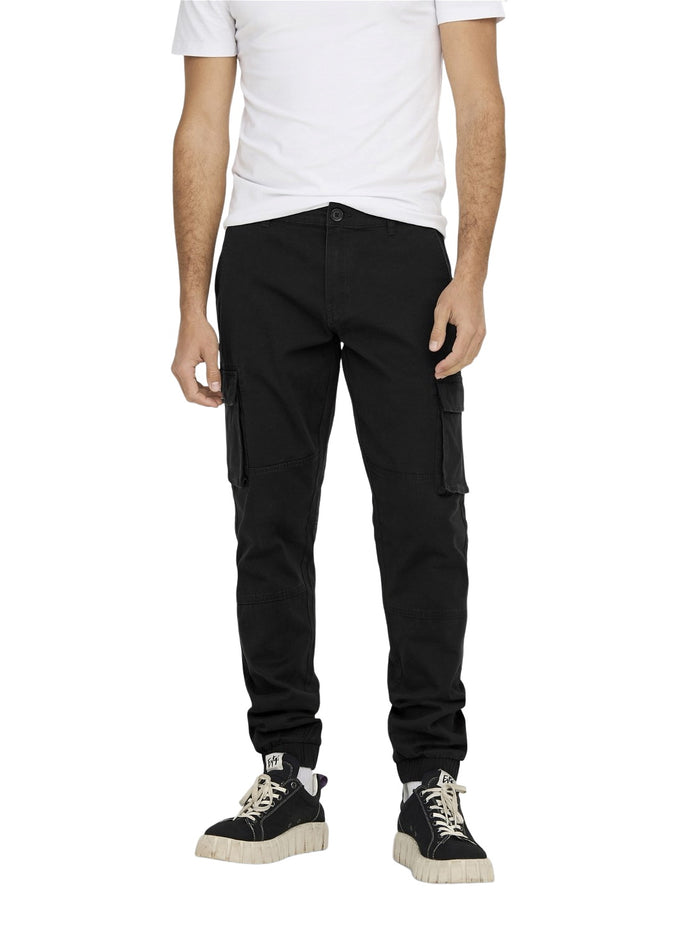 Only & Sons Herren Cargo Hose ONSCAM STAGE 6687 - Tapered Fit - Grau