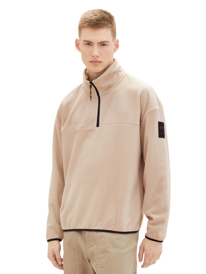 Tom Tailor Denim Herren Rundhals Pullover FLEECE SWEAT - Relaxed Fit