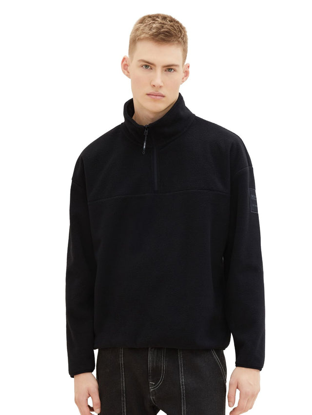 Tom Tailor Denim Herren Rundhals Pullover FLEECE SWEAT - Relaxed Fit