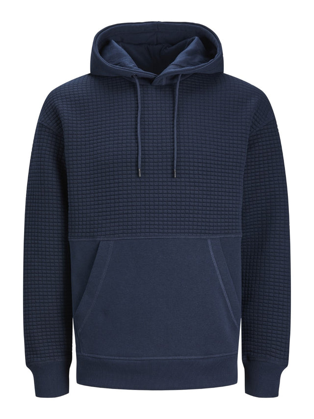Jack & Jones Herren Hoodie Kapuzenpullover JCOBLACK STRUCTURE- Relaxed Fit