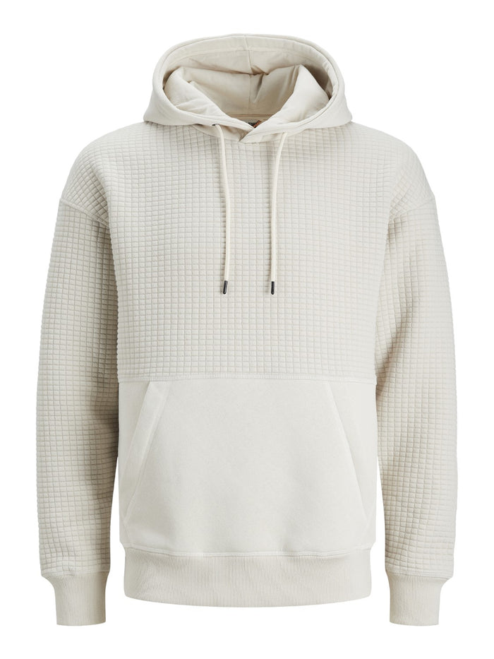 Jack & Jones Herren Hoodie Kapuzenpullover JCOBLACK STRUCTURE- Relaxed Fit