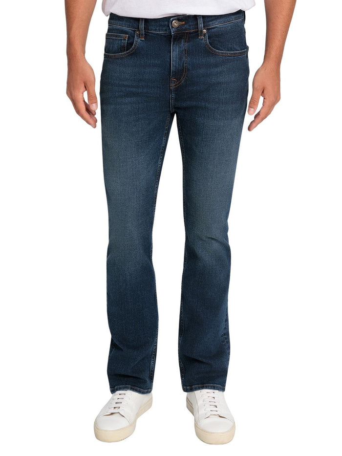 Cross Jeans Herren Jeans COLIN - Slim Bootcut Fit - Blau - Dark Blue