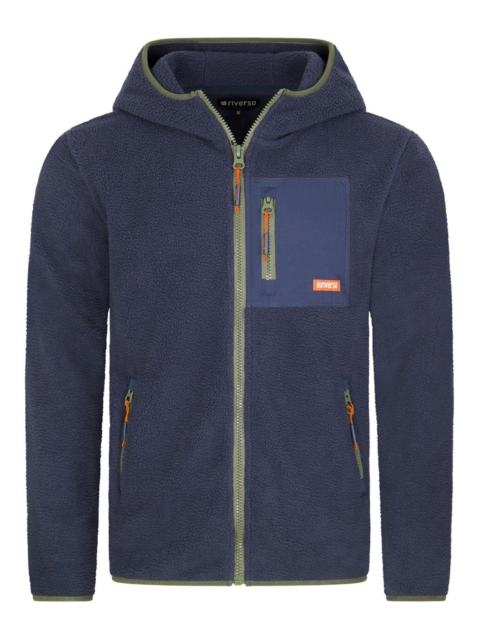 riverso Herren Kapuzenjacke RIVHenning Fleecejacke Regular Fit