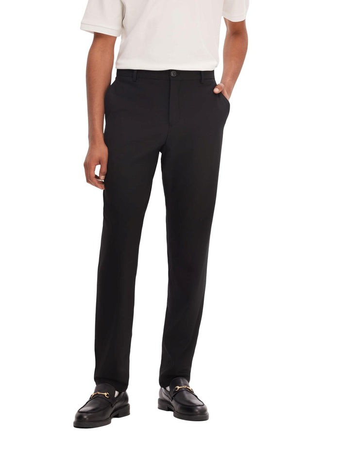 Selected Homme Herren Chino Hose SLHSLIM-ROBERT DES FLEX 175 - Slim Fit Schwarz