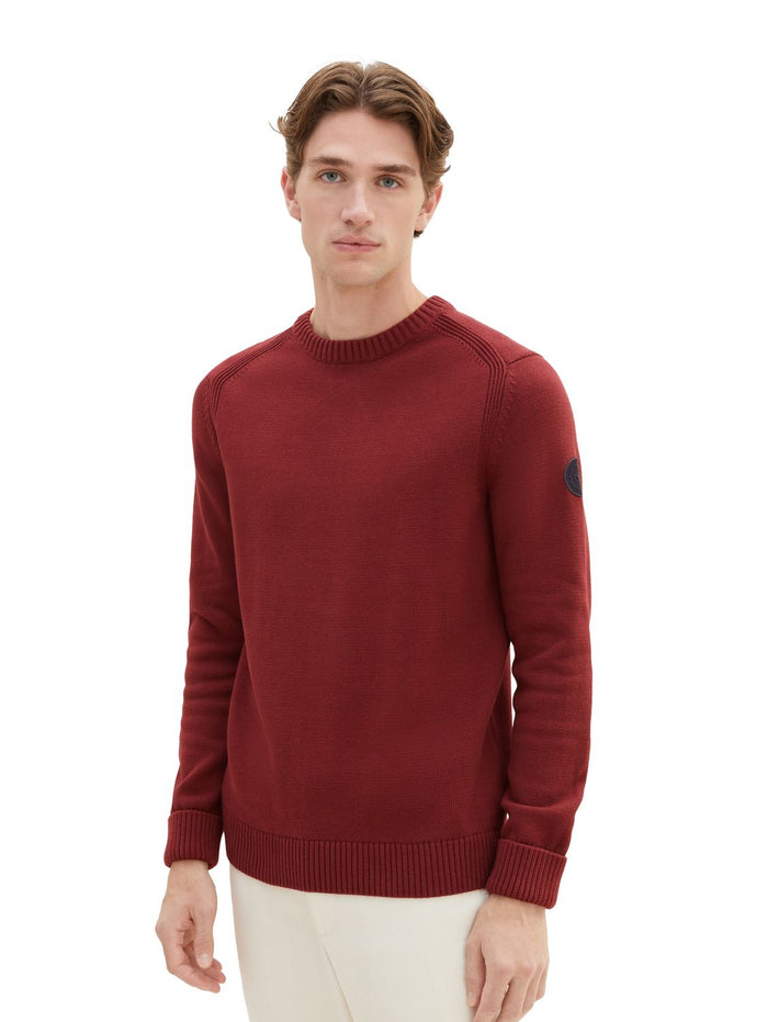 Tom Tailor Herren Rundhals Pullover CREWNECK KNIT - Regular Fit