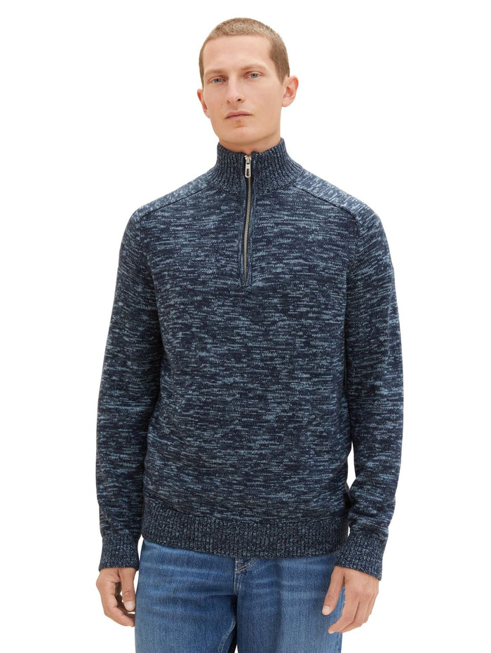 Tom Tailor Herren Stehkragen Pullover KNITTED TROYER - Regular Fit
