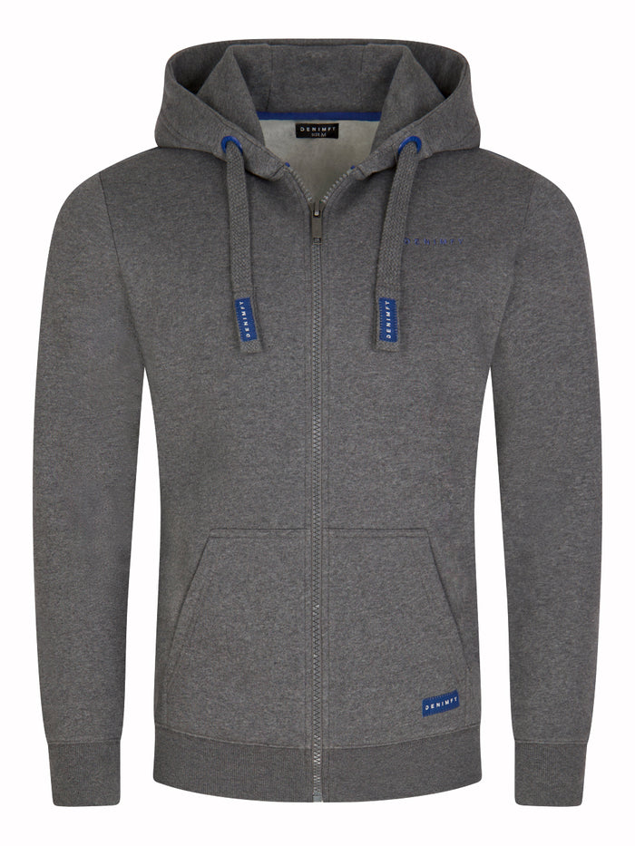 DENIMFY Sweatjacke Herren mit Kapuze Reißverschluss Regular Fit DFLeo