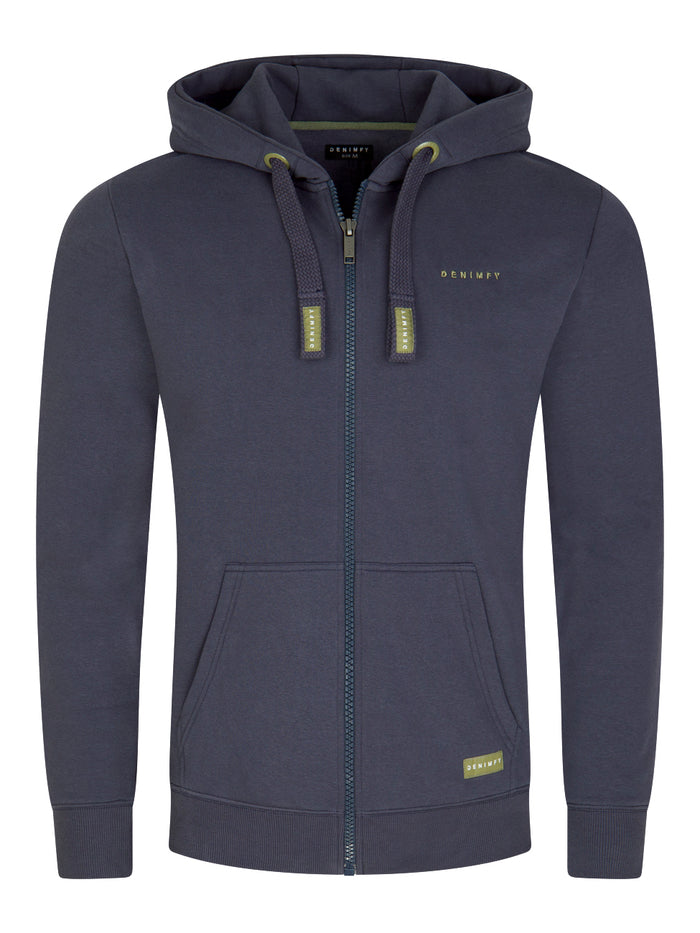 DENIMFY Sweatjacke Herren mit Kapuze Reißverschluss Regular Fit DFLeo
