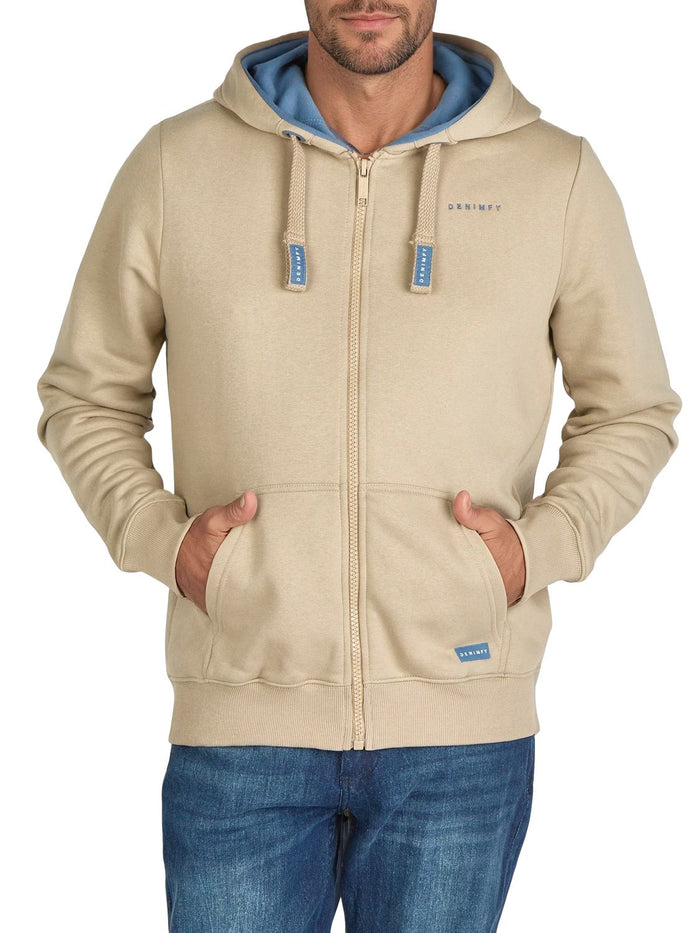 DENIMFY Sweatjacke Herren mit Kapuze Reißverschluss Regular Fit DFLeo