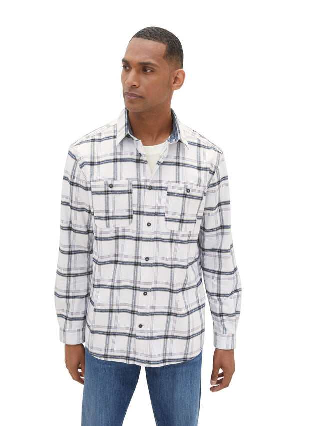 Tom Tailor Herren Langarm Hemd COMFORT CHECK - Regular Fit