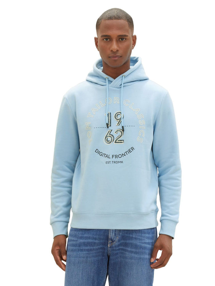 Tom Tailor Herren Kapuzenpullover PRINTED - Regular Fit