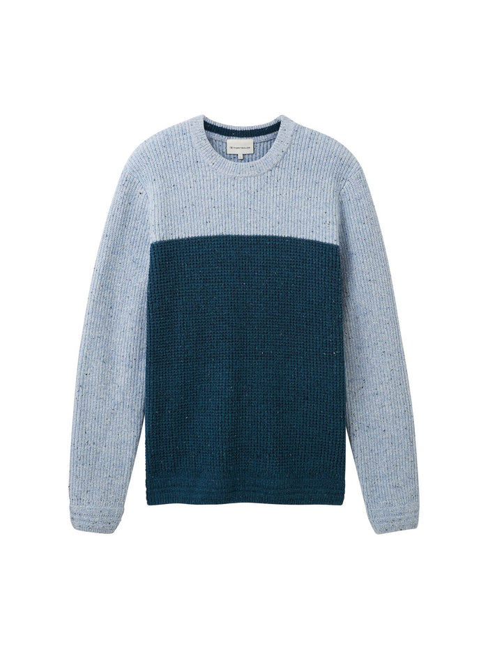 Tailor Herren Rundhals Pullover NEP STRUCTURED - Regular Fit