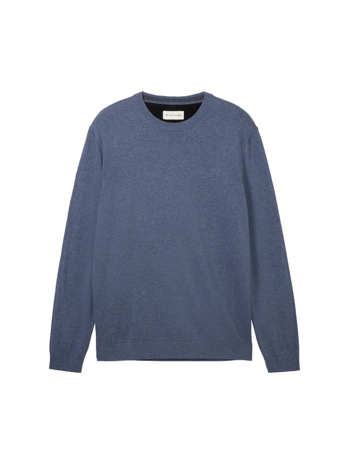 Tom Tailor Herren Rundhals Pullover BASIC CREWNECK - Relaxed Fit