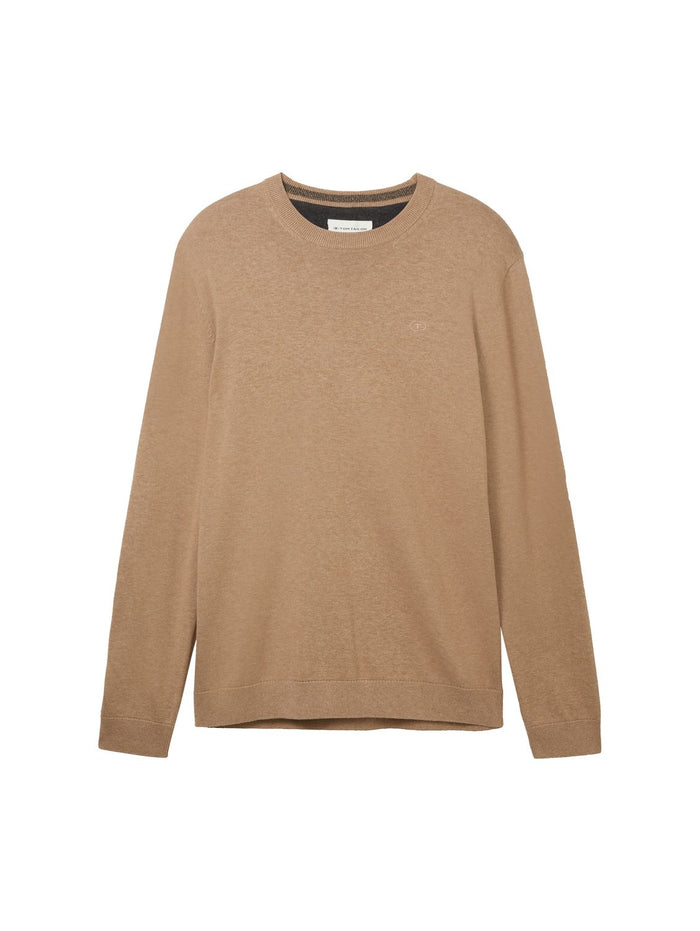 Tom Tailor Herren Rundhals Pullover BASIC CREWNECK - Relaxed Fit