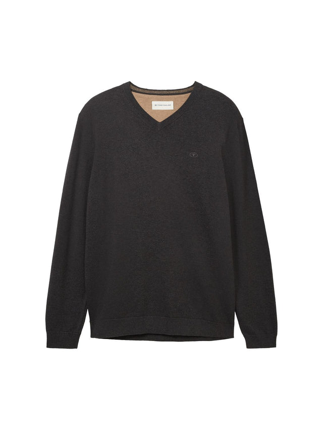 Tom Tailor Herren Pullover BASIC V-NECK - Relaxed Fit