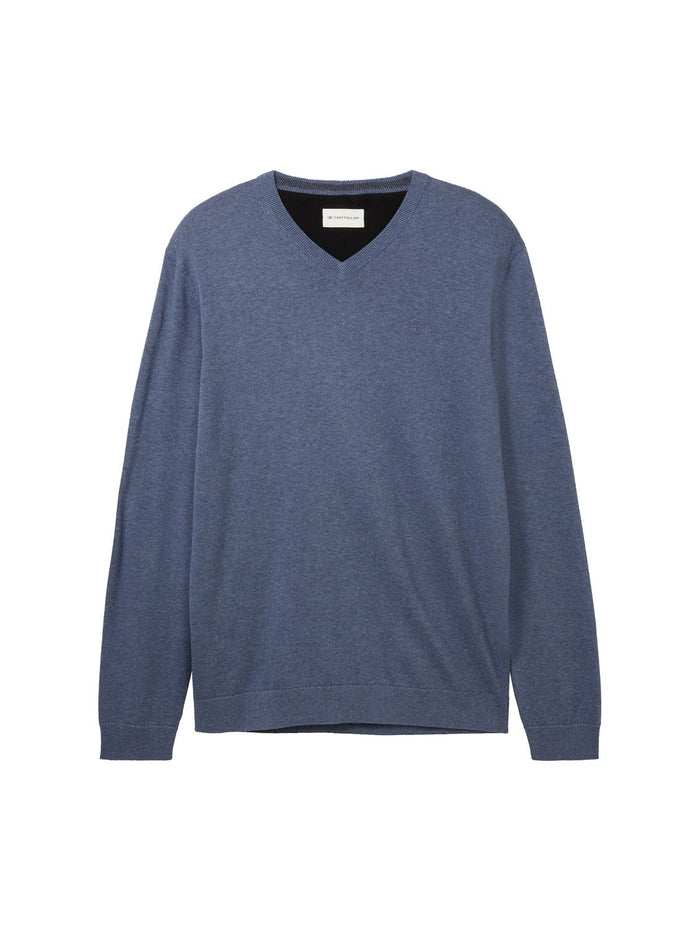 Tom Tailor Herren Pullover BASIC V-NECK - Relaxed Fit