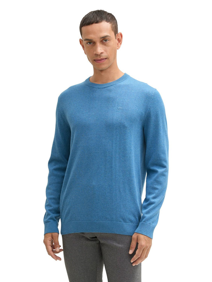 Tom Tailor Herren Rundhals Pullover BASIC CREWNECK KNIT - Relaxed Fit