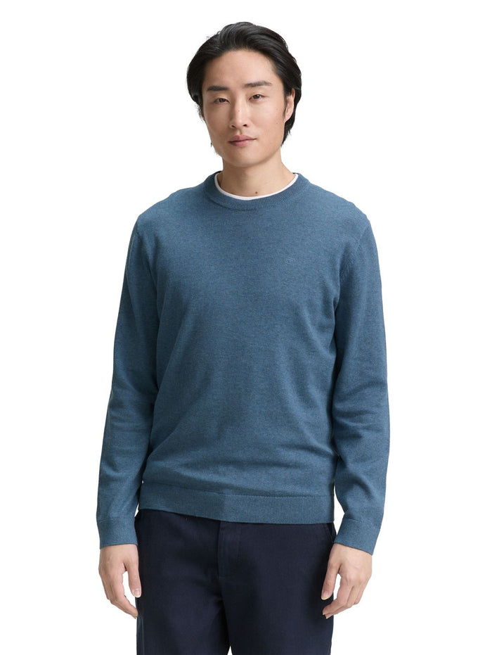Tom Tailor Herren Rundhals Pullover BASIC CREWNECK KNIT - Relaxed Fit