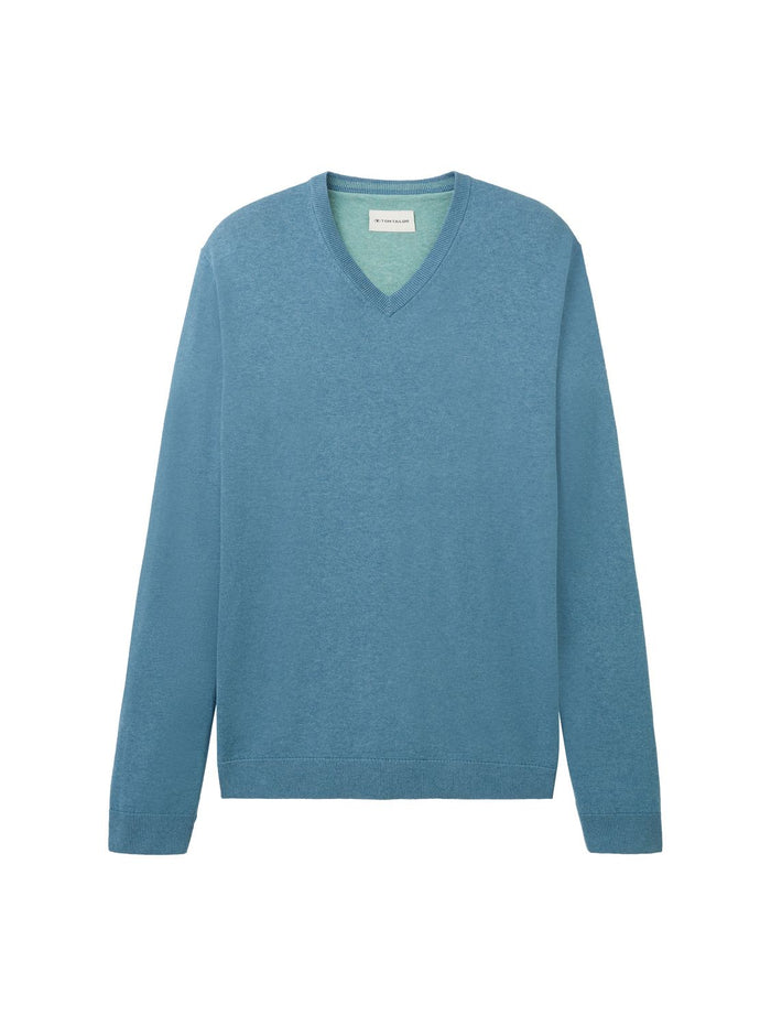 Tom Tailor Herren Pullover BASIC V-NECK KNIT - Relaxed Fit