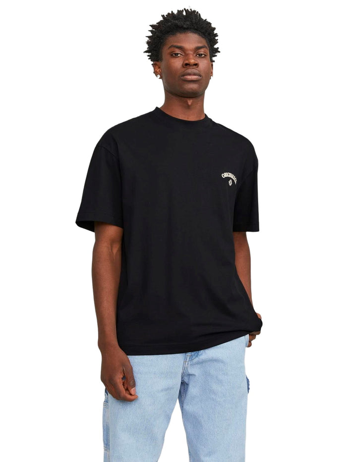 Jack & Jones Herren Rundhals T-Shirt JORSANTORINI BACK - Relaxed Fit
