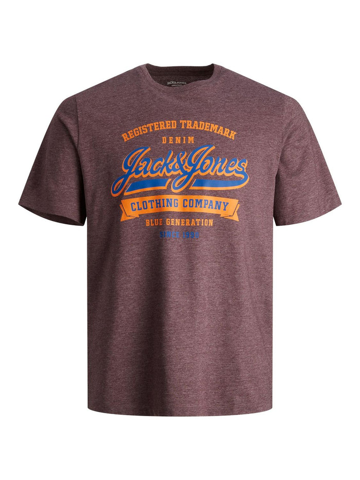 Jack & Jones Herren Rundhals T-Shirt JJELOGO - Regular Fit