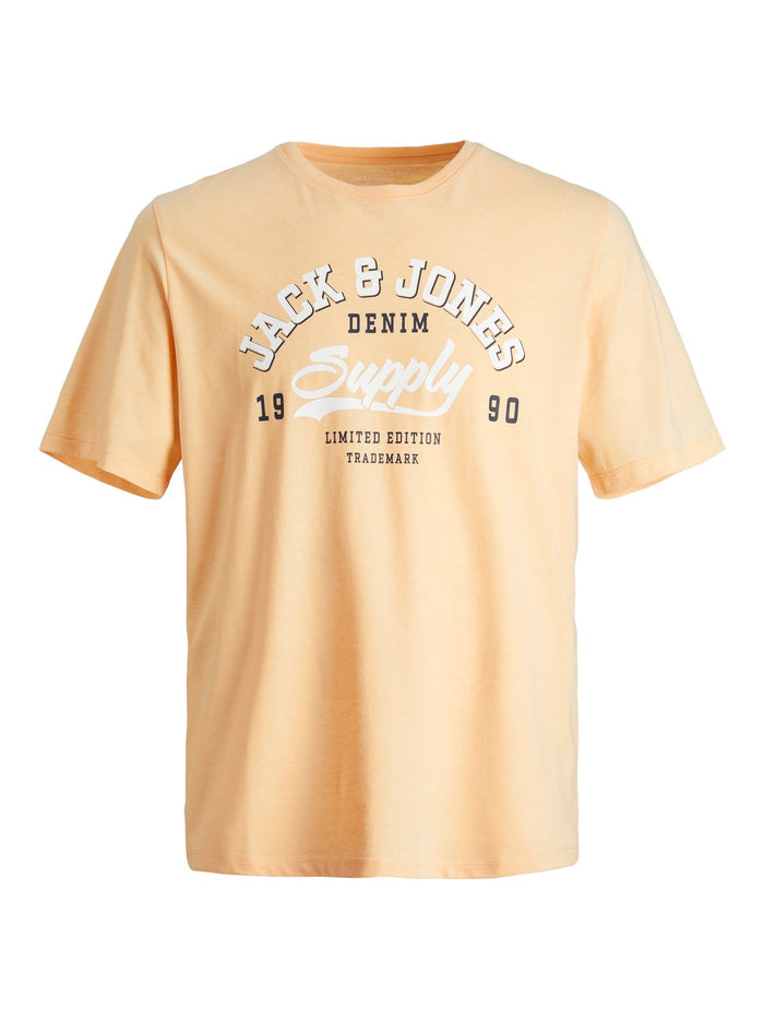 Jack & Jones Herren Rundhals T-Shirt JJELOGO - Regular Fit