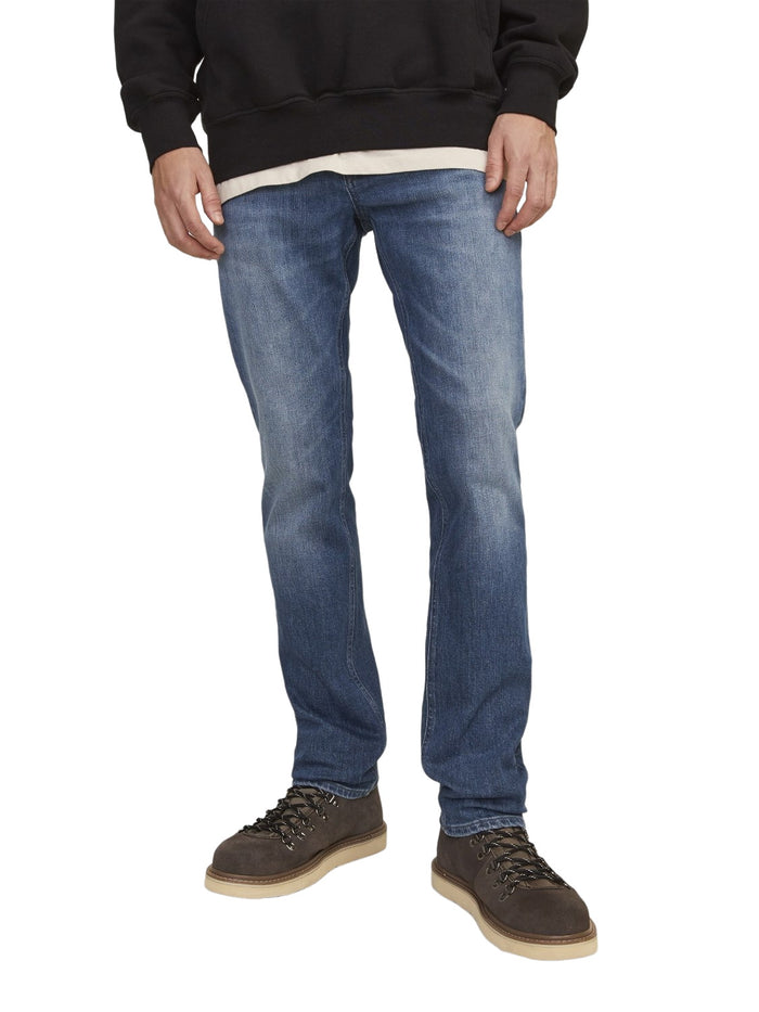 Jack & Jones Herren Jeans JJITIM JJORIGINAL AM 784  - Slim Fit - Blau - Blue Denim