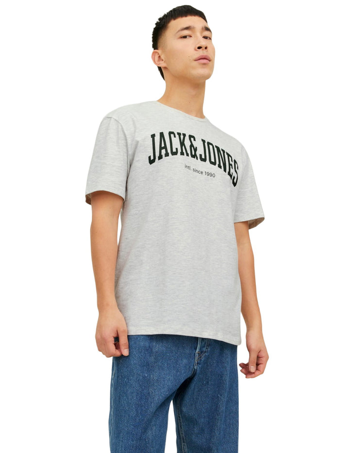 Jack & Jones Herren Rundhals T-Shirt JJEJOSH - Relaxed Fit