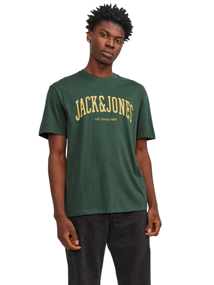 Jack & Jones Herren Rundhals T-Shirt JJEJOSH - Relaxed Fit