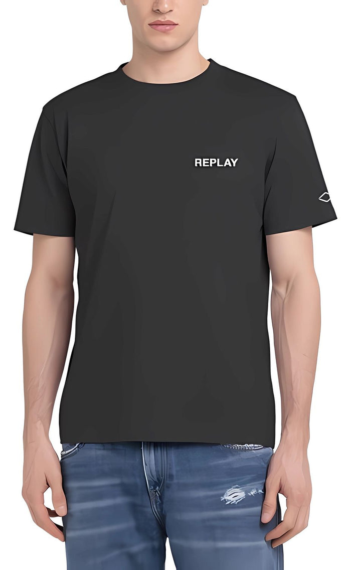 Replay Herren Rundhals T-Shirt BASIC - Regular Fit