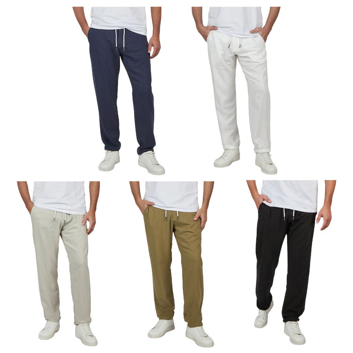 riverso Leinenhose Herren lang Regular Fit RIVMarco