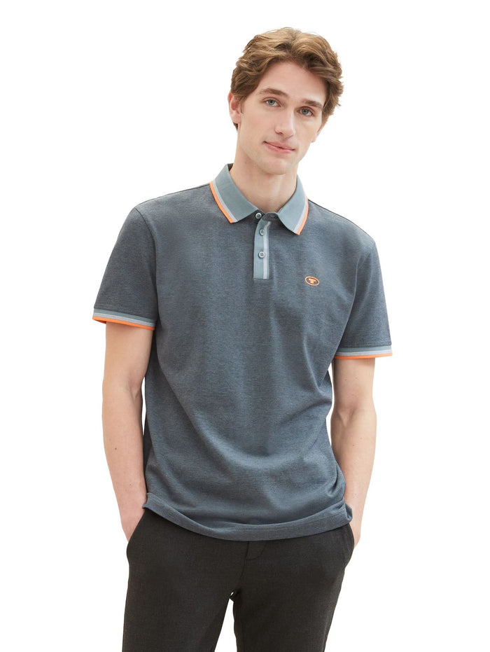 Tom Tailor Herren Poloshirt DETAILED COLLAR - Regular Fit