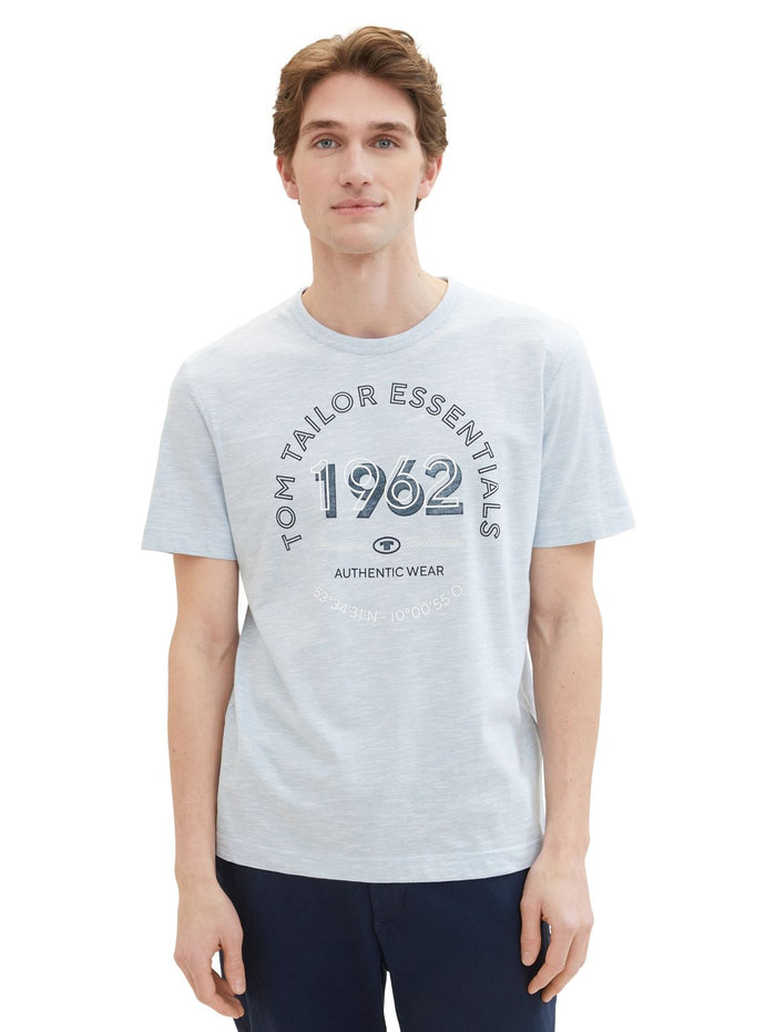 Tom Tailor Herren T-Shirt PRINTED LOGO - Regular Fit