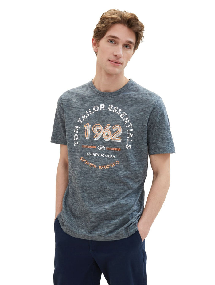 Tom Tailor Herren T-Shirt PRINTED LOGO - Regular Fit