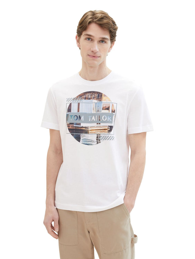 Tom Tailor Herren T-Shirt PHOTOPRINT - Regular Fit