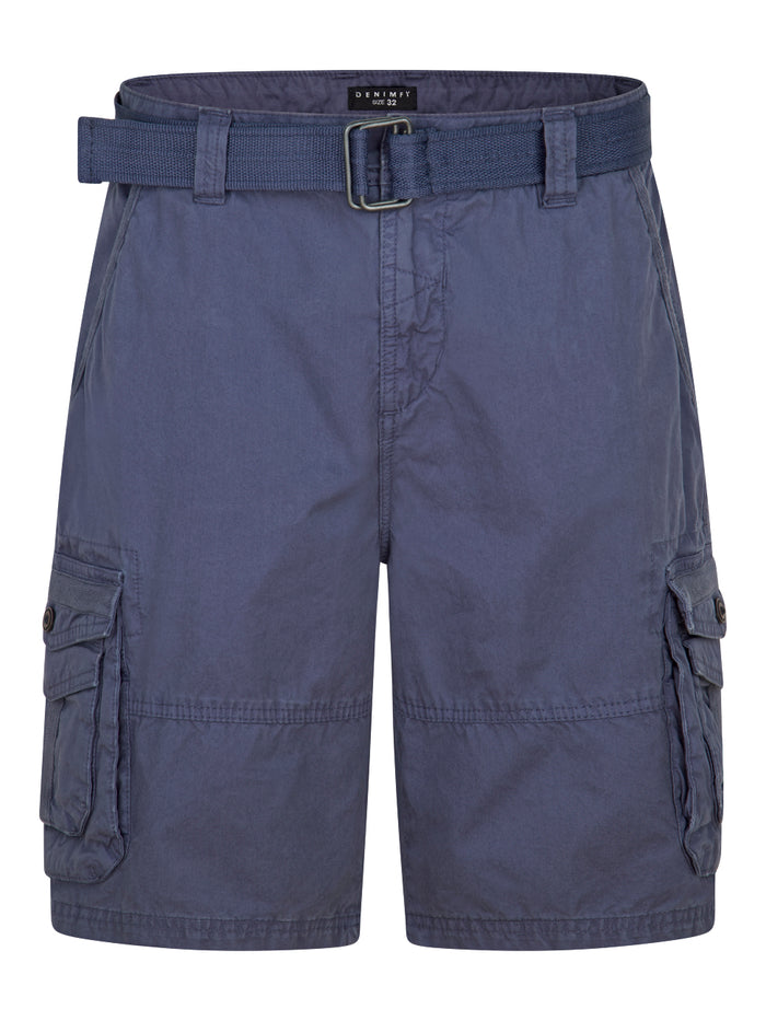 DENIMFY Cargo Shorts Herren mit Gürtel Regular Fit DFUlli