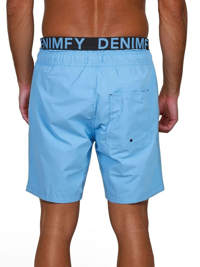 DENIMFY Badehose Herren Lang Badeshorts Doppelter Bund DFNeo