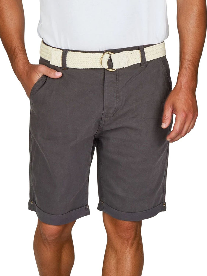 DENIMFY Chino Shorts Herren mit Gürtel Regular Fit DFLio